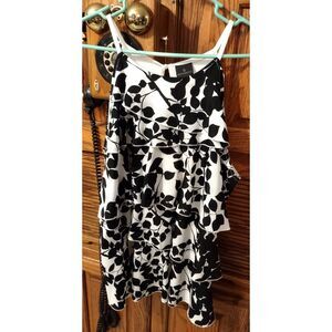 Worthington Woman's Classic Floral Ruffle Tiered Spagetti Strap Blouse